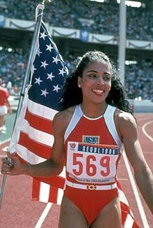 Flo Jo at the Seoul Olympic Games in 1988